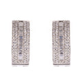 White Gold Baguette Diamond Huggies
