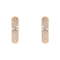 Yellow Gold Diamond Pave Hoop Earrings