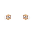 Yellow Gold Diamond Halo Earrings