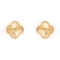 Yellow Gold Clover Stud Earrings