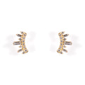 Yellow Gold Baguette Diamond Earrings