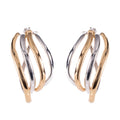 Two Tone Gold Angel Wings Earrings