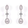 White Gold Pear Shaped Diamond Earrings