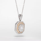 Emerald Cut Diamond Pendant - Image 2
