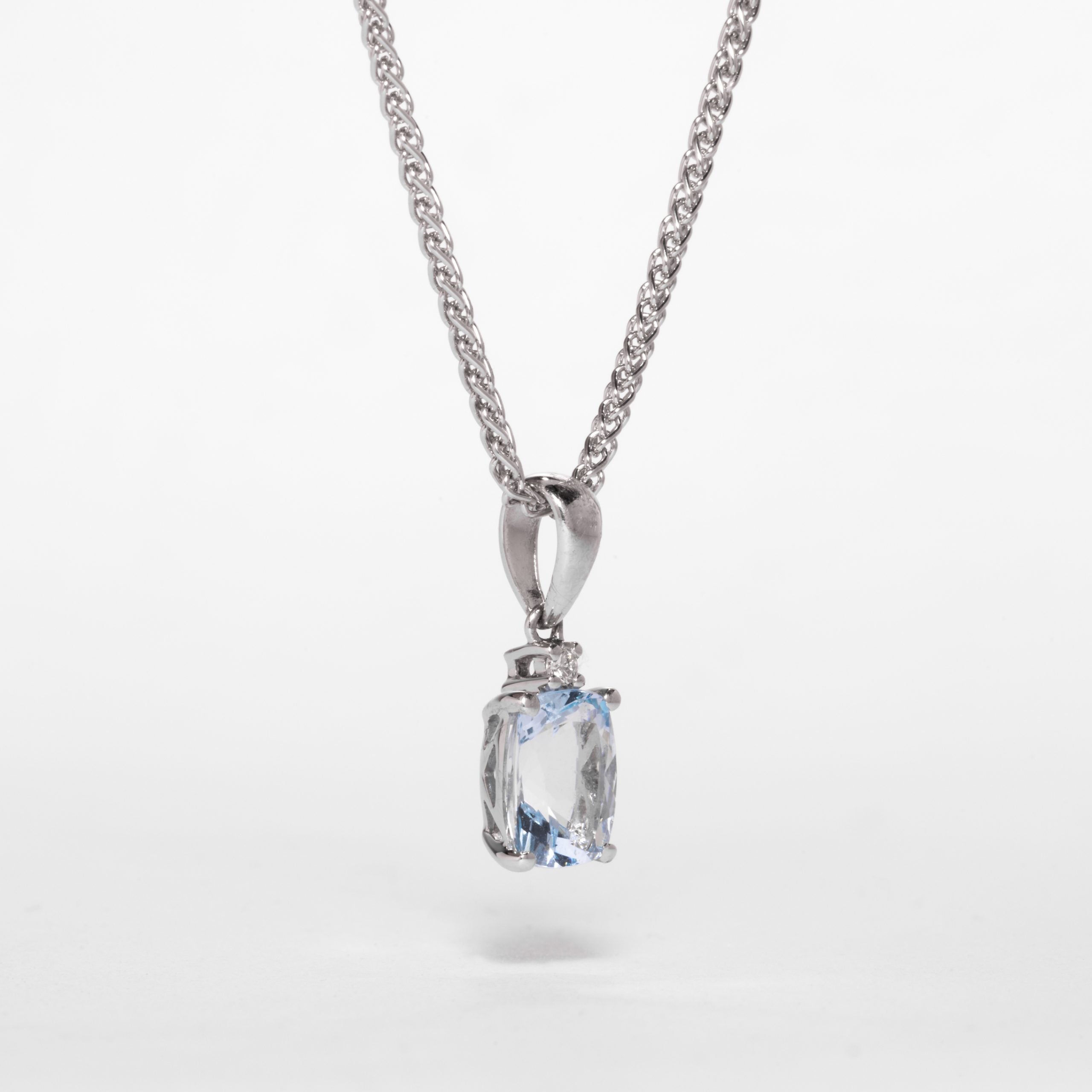 Aquamarine & Diamond Pendant - Image 2