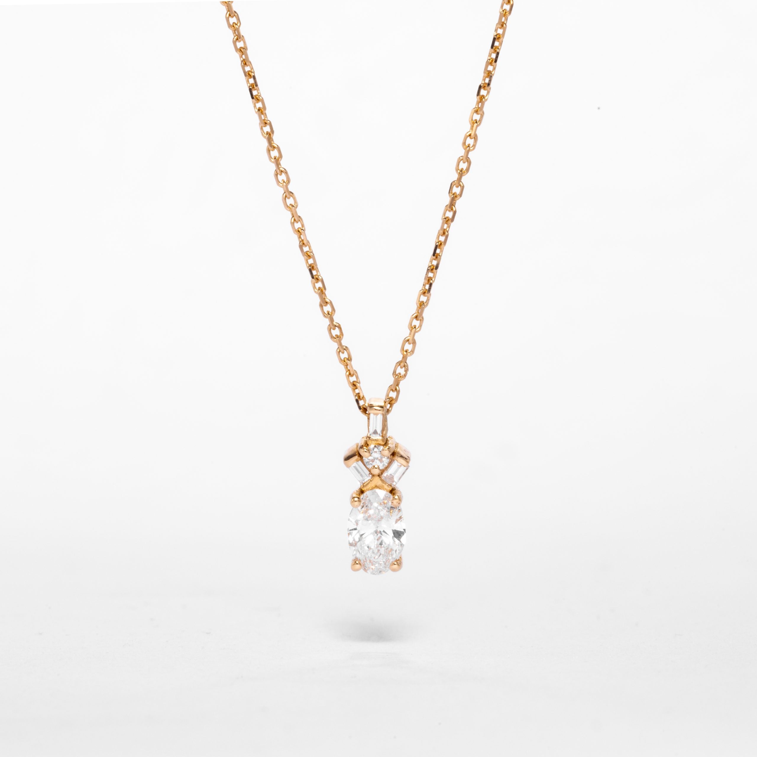 Oval Diamond Pendant