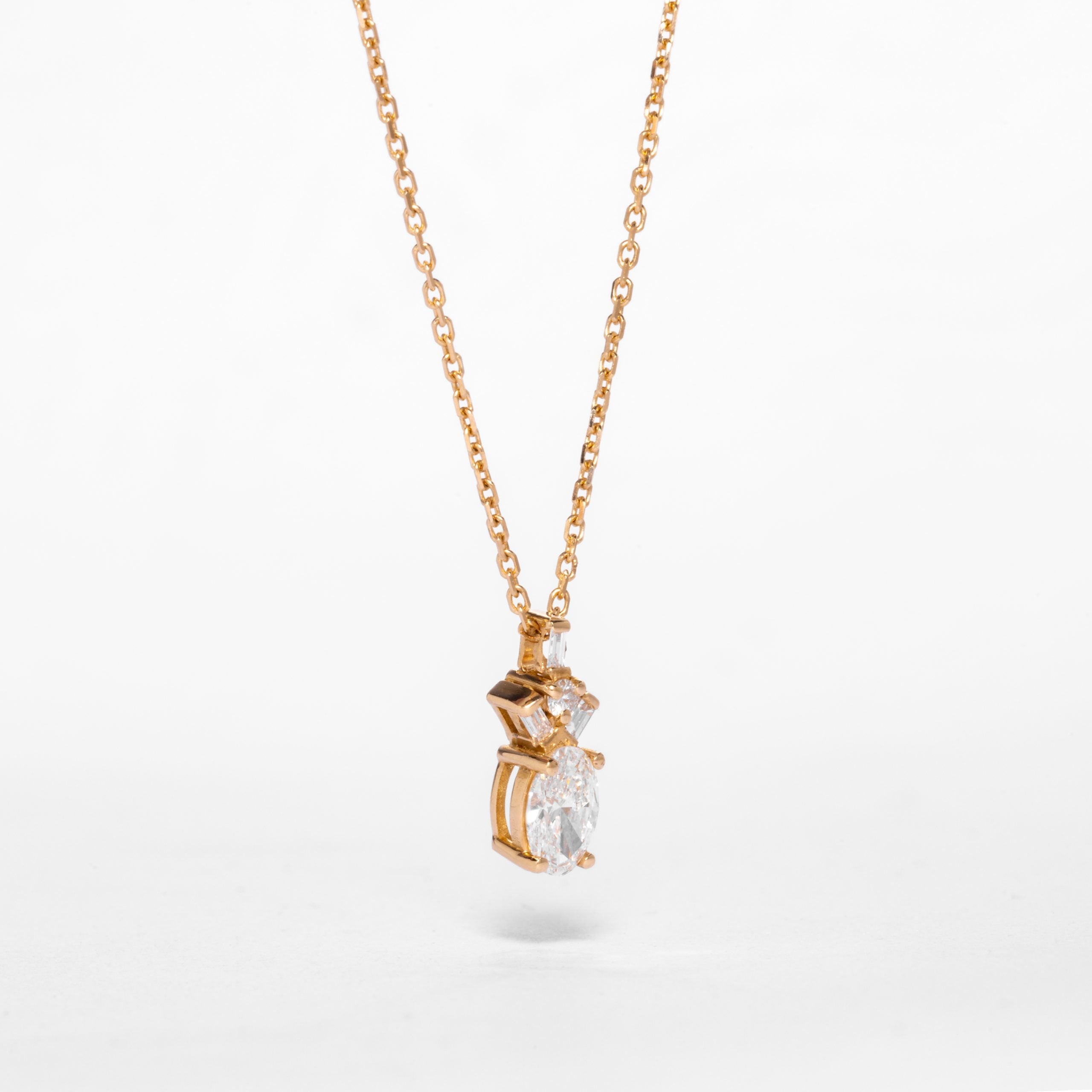 Oval Diamond Pendant - Image 2