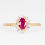 Ruby And Diamonds Cluster Ring - Image 3