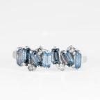 Blue Sapphire And Amethyst Eternity Ring With Small Diamonds - Image 3
