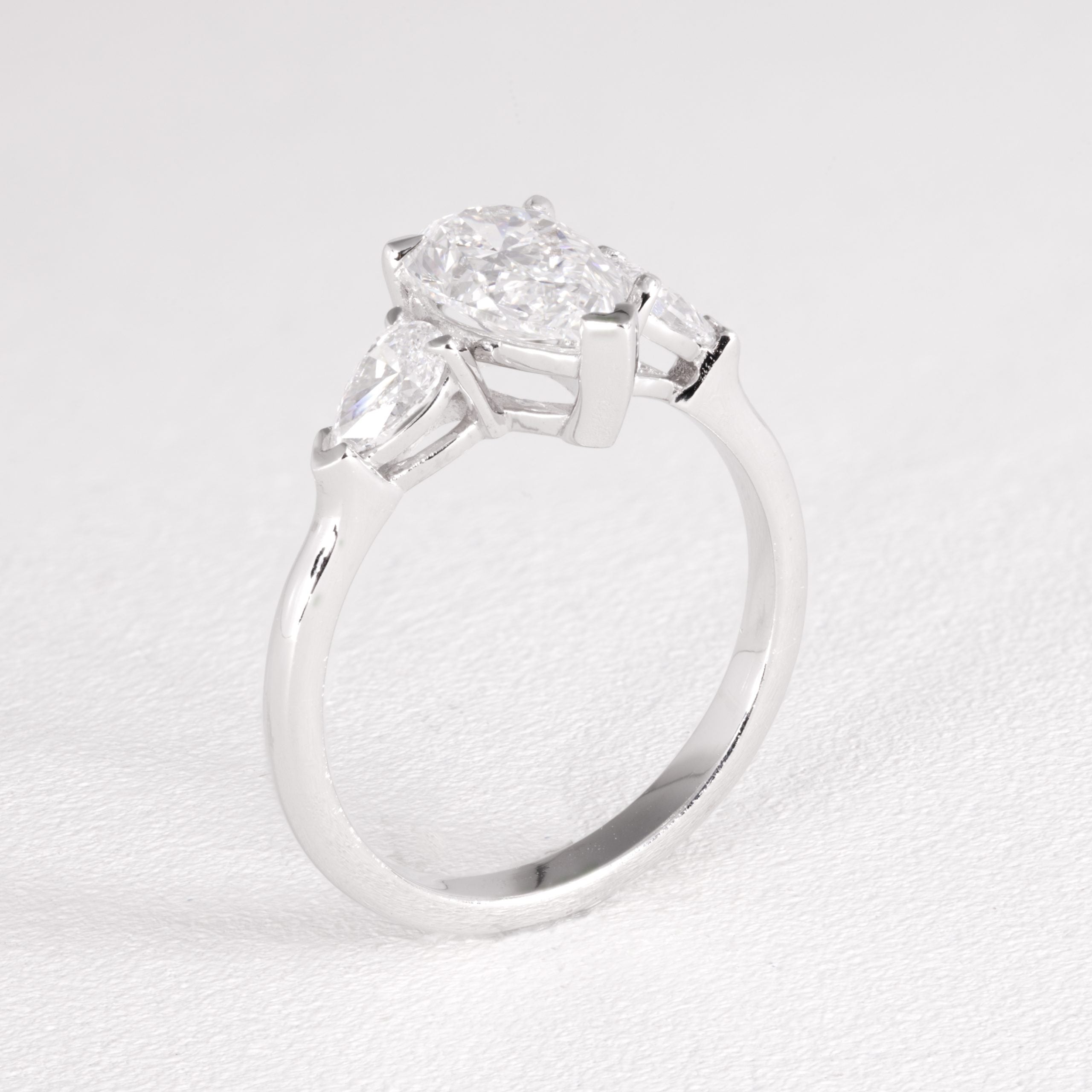 Pear Shape Diamond Trilogy Ring