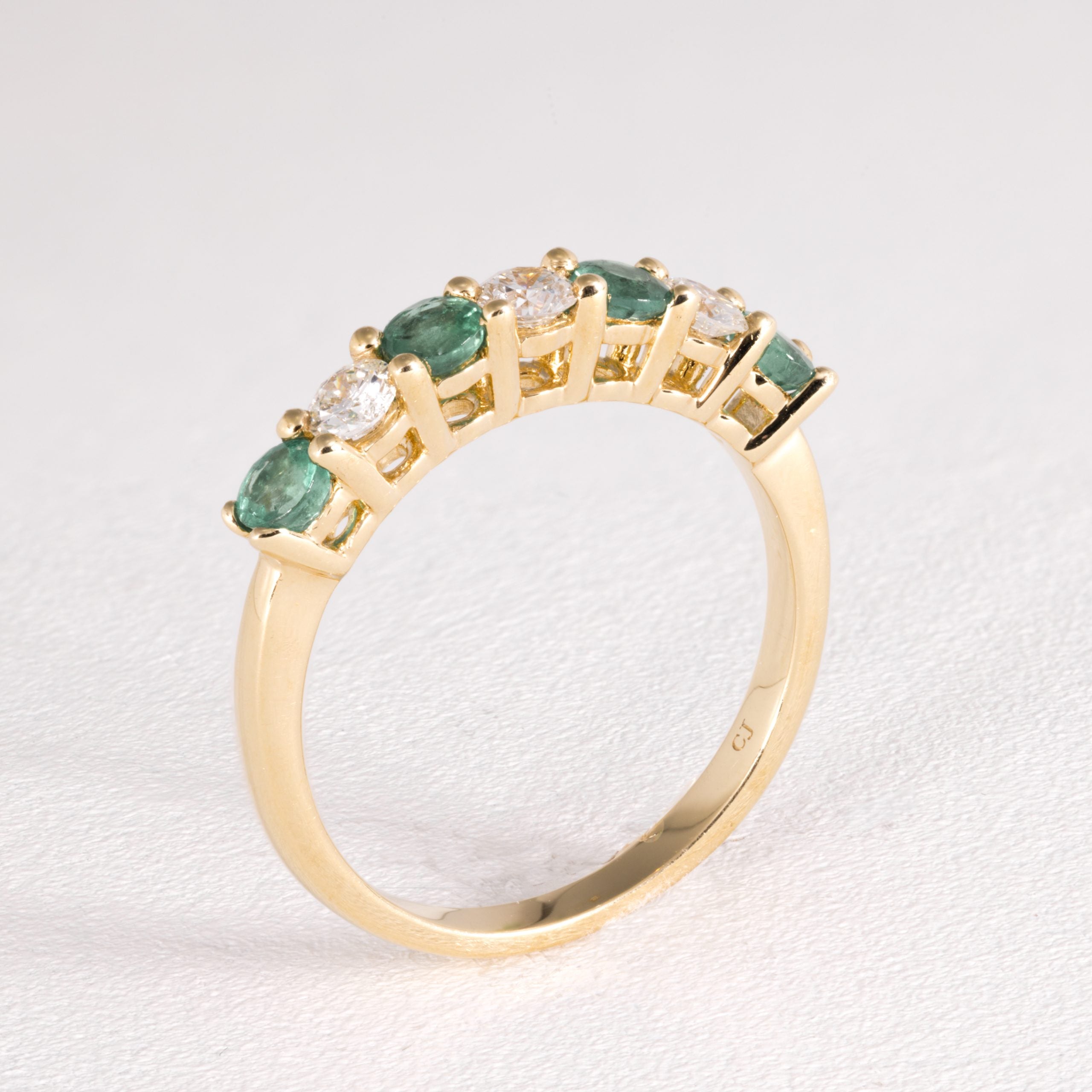 Diamond And Emerald Eternity Ring