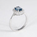 Oval London Blue Topaz Cluster Ring