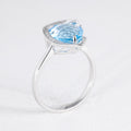 Heart Shaped Blue Topaz & Diamond Ring