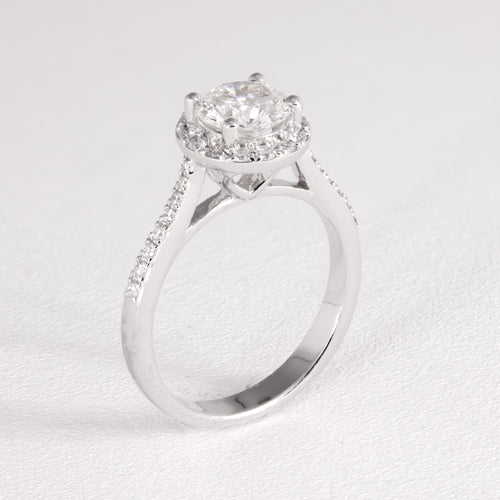 Diamond Halo Engagement Ring