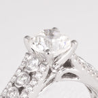 Diamond Engagement Ring With Pave and Tube Setting - Image 2