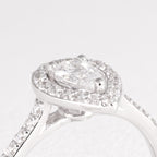 Pear Shape Diamond Halo Ring - Image 2