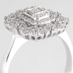 Baguette Diamond Cluster Ring - Image 2