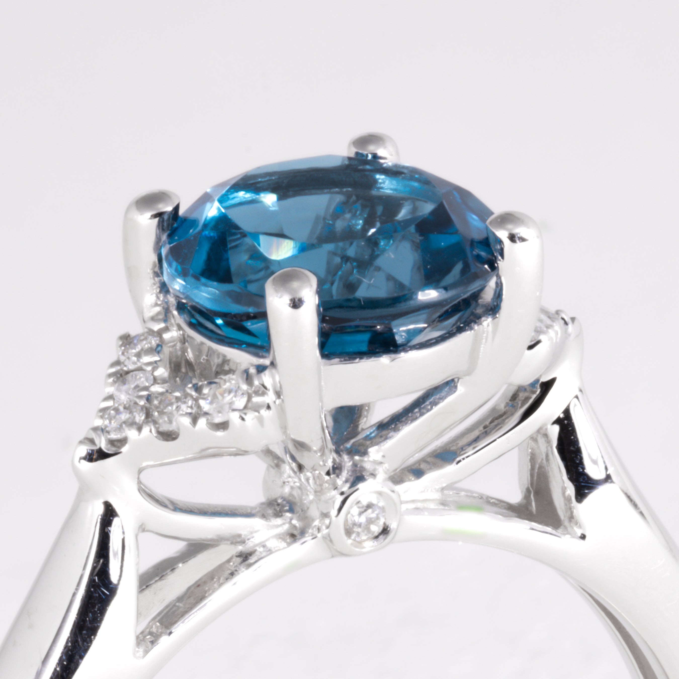 London Blue Topaz And Diamond Ring - Image 2