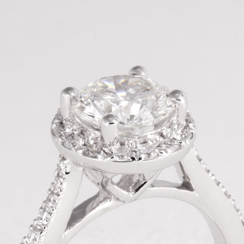 Diamond Halo Engagement Ring - Image 2