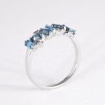 Blue Sapphire And Amethyst Eternity Ring With Small Diamonds