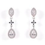 White Gold Pear Shaped Diamond Earrings
