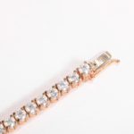 Rose Gold Tennis Moissanite Bracelet