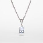 Aquamarine & Diamond Pendant