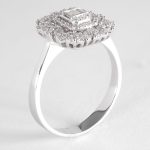 Baguette Diamond Cluster Ring