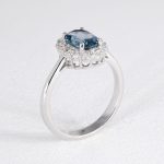 Oval London Blue Topaz Cluster Ring