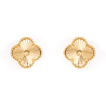 Yellow Gold Clover Stud Earrings