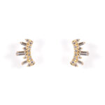 Yellow Gold Baguette Diamond Earrings